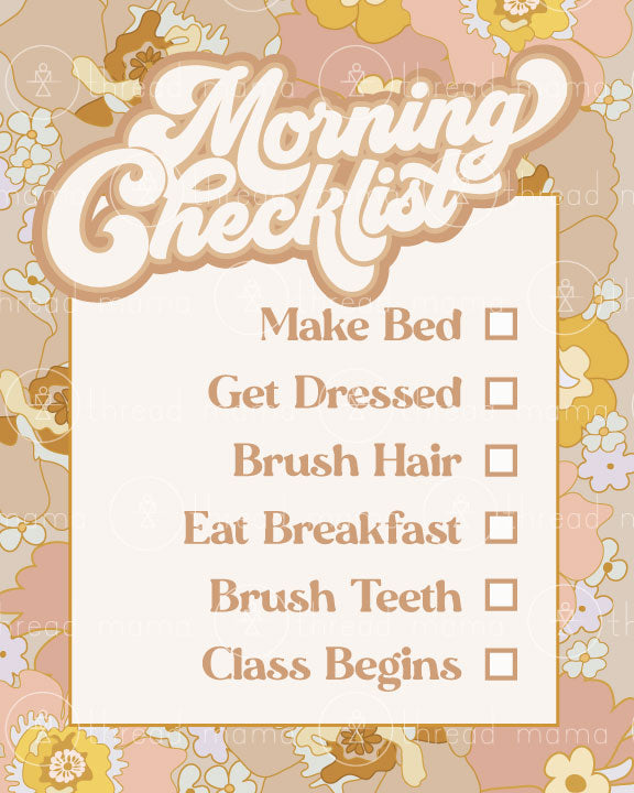 Morning Checklist (Printable Poster)