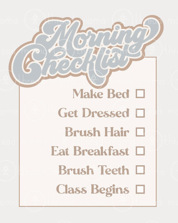 Morning Checklist (Printable Poster)