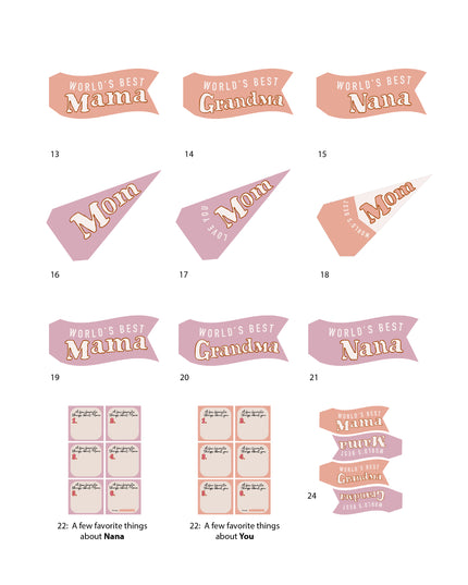 Mother's Day Tags and Flags (Vol.3)
