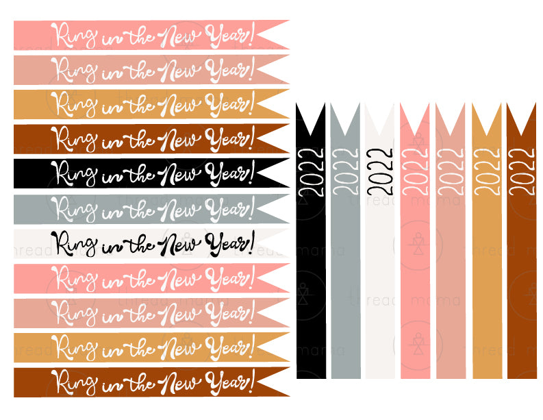 New Year's Eve Tags, Flags - (Vol.3)