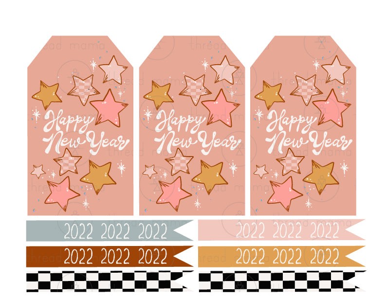 New Year's Eve Tags, Flags - (Vol.3)