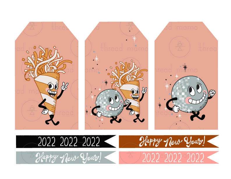 New Year's Eve Tags, Flags - (Vol.3)