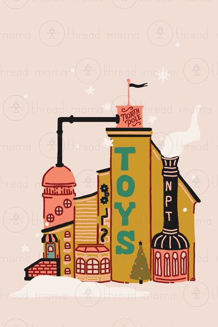 North Pole Buildings - Set