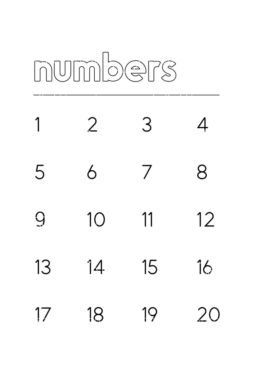 Alphabet and Numbers Collection 2 (Printable Poster)