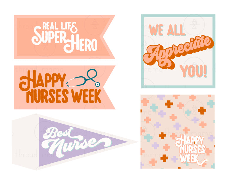 Happy Nurses Week Tags and Flags (Vol.2)