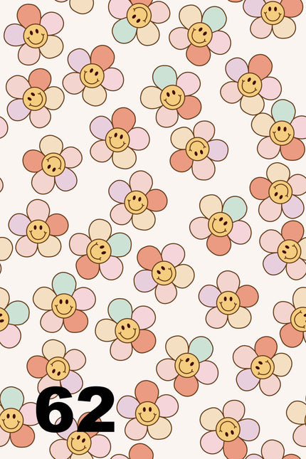 Smiley Face Daisy Collection (Background Patterns)