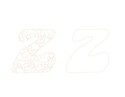 Color this Alphabet - Pattern #1 (Printable Poster)