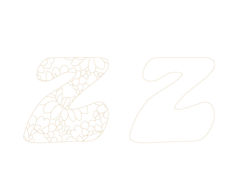 Color this Alphabet - Pattern #1 (Printable Poster)