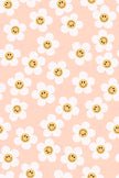 Smiley Face Daisy Collection (Background Patterns)