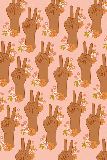 Peace Hand Pattern (Printable Poster)