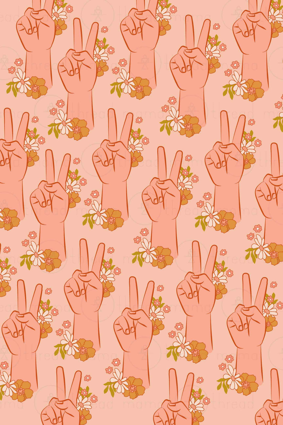 Peace Hand Pattern (Printable Poster)