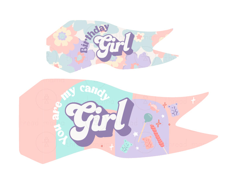 Sugar Birthday Party Tags & Flags