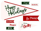 Holiday Tags and Pennants - Green