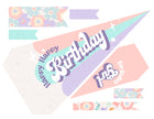 Sugar Birthday Party Tags & Flags