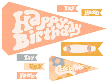Skater Party Printables (3 Color Options)