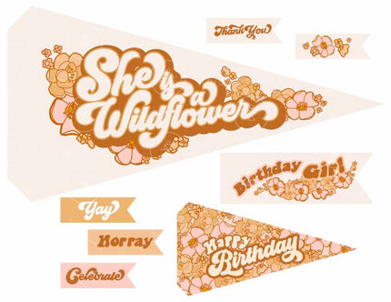 She is a Wildflower Birthday (Printable Pennant)