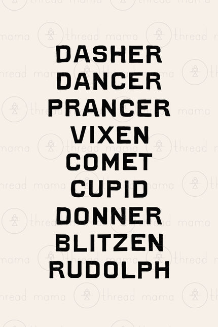 Reindeer By Name - Set