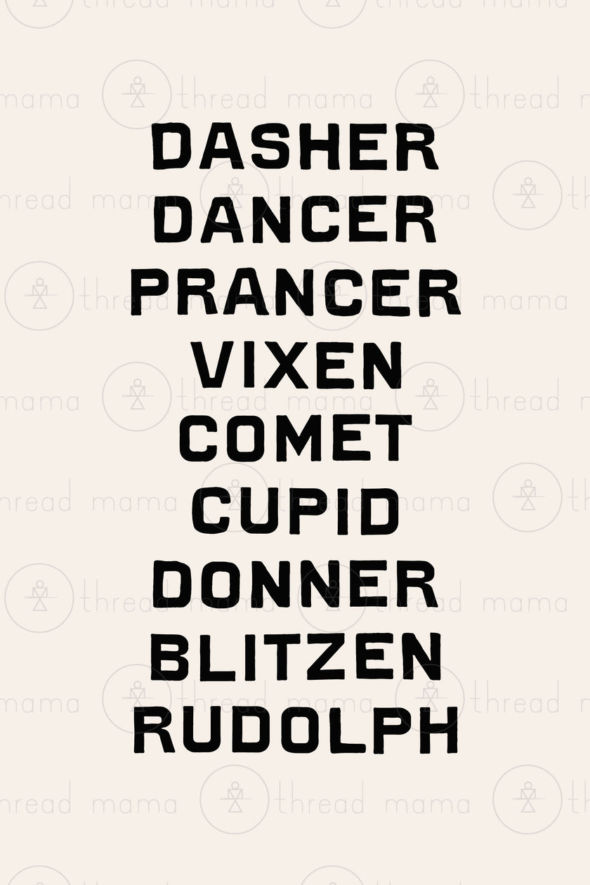 Reindeer By Name - Set