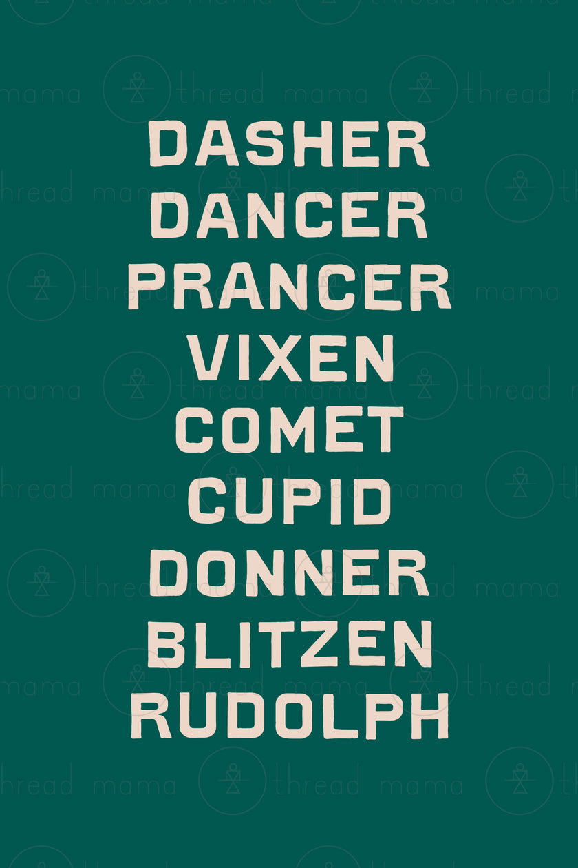 Reindeer By Name - Set