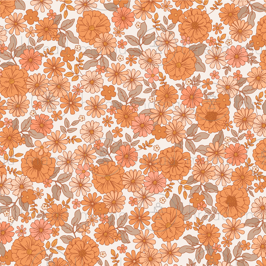 Repeating Pattern 021823_P (Seamless) - Peach/ Orange