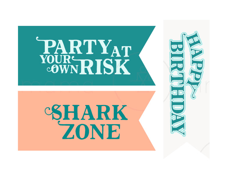 Shark Birthday Party Pack (Printables)