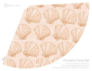 Shell Pattern (Printable Party Hat)