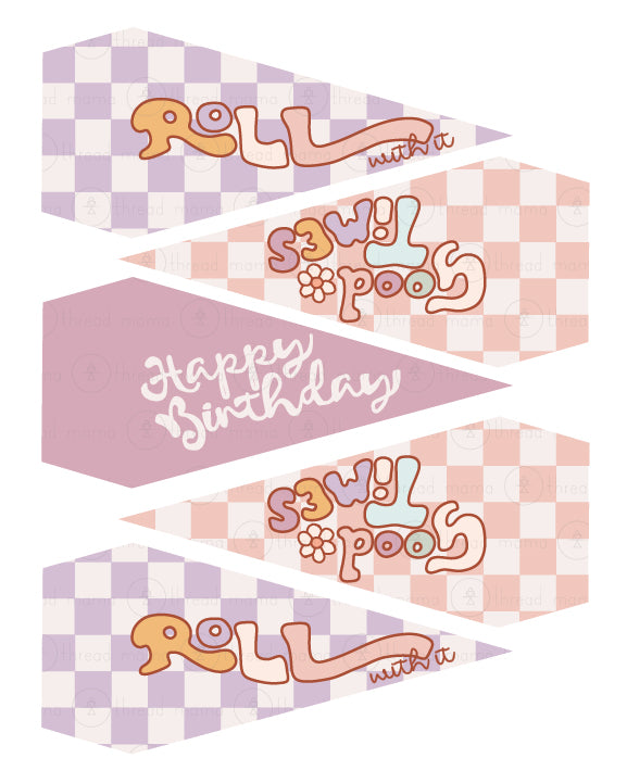 Roller Skate Party Tags and Flags (Vol.3)