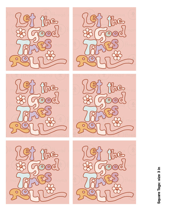 Roller Skate Party Tags and Flags (Vol.3)