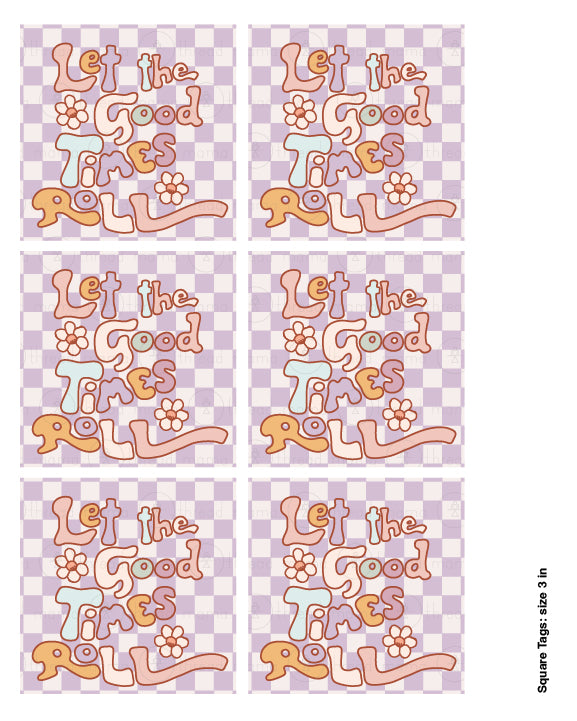 Roller Skate Party Tags and Flags (Vol.3)