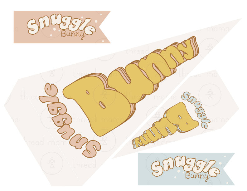 Snuggle Bunny (Printable Pennant)