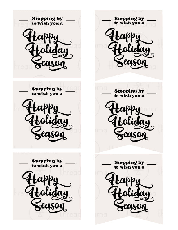 Christmas Gift Basket Tags