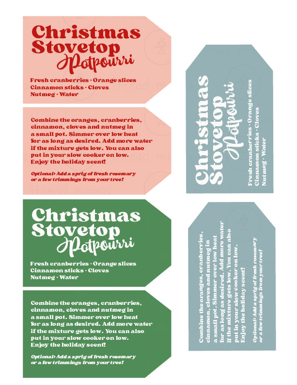 Christmas Gift Basket Tags