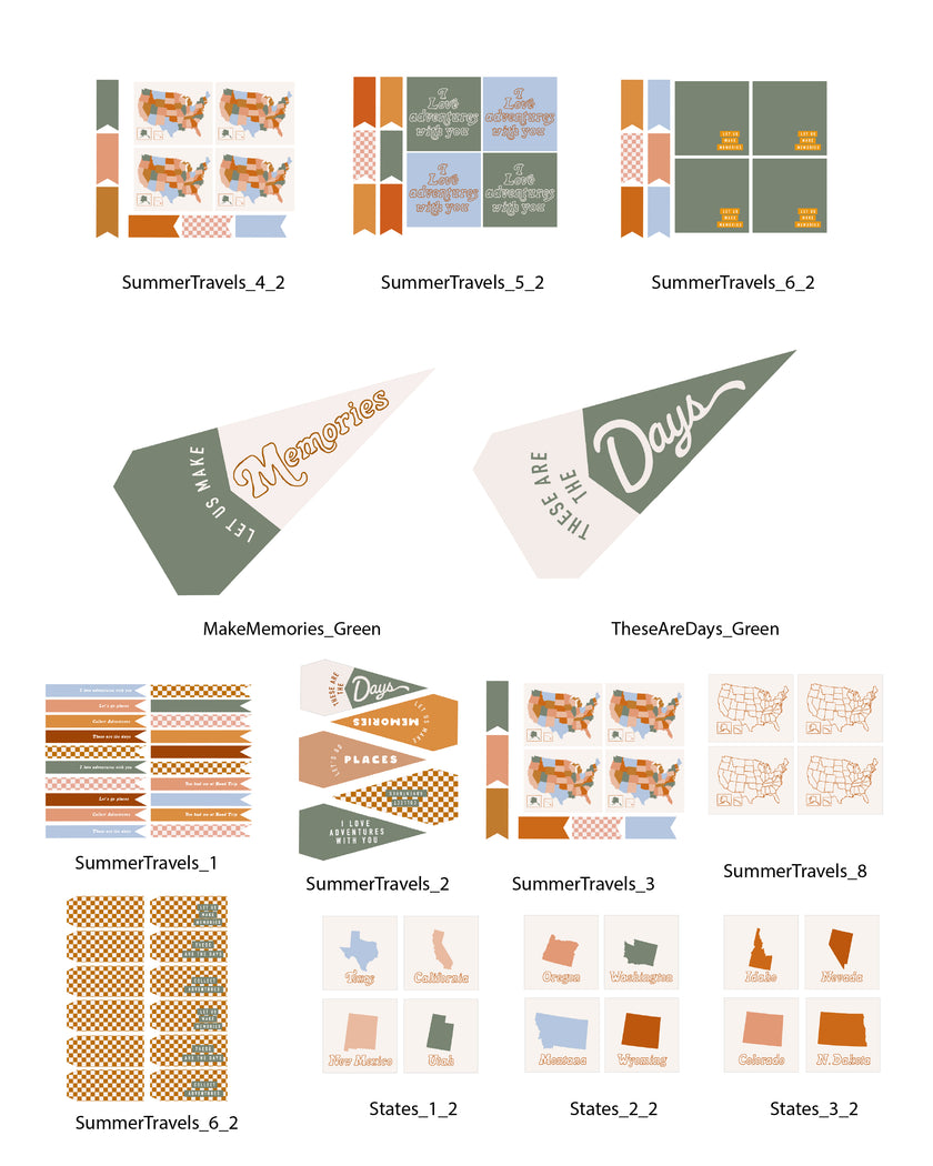 Road Trip - Tags and Flags (Set)