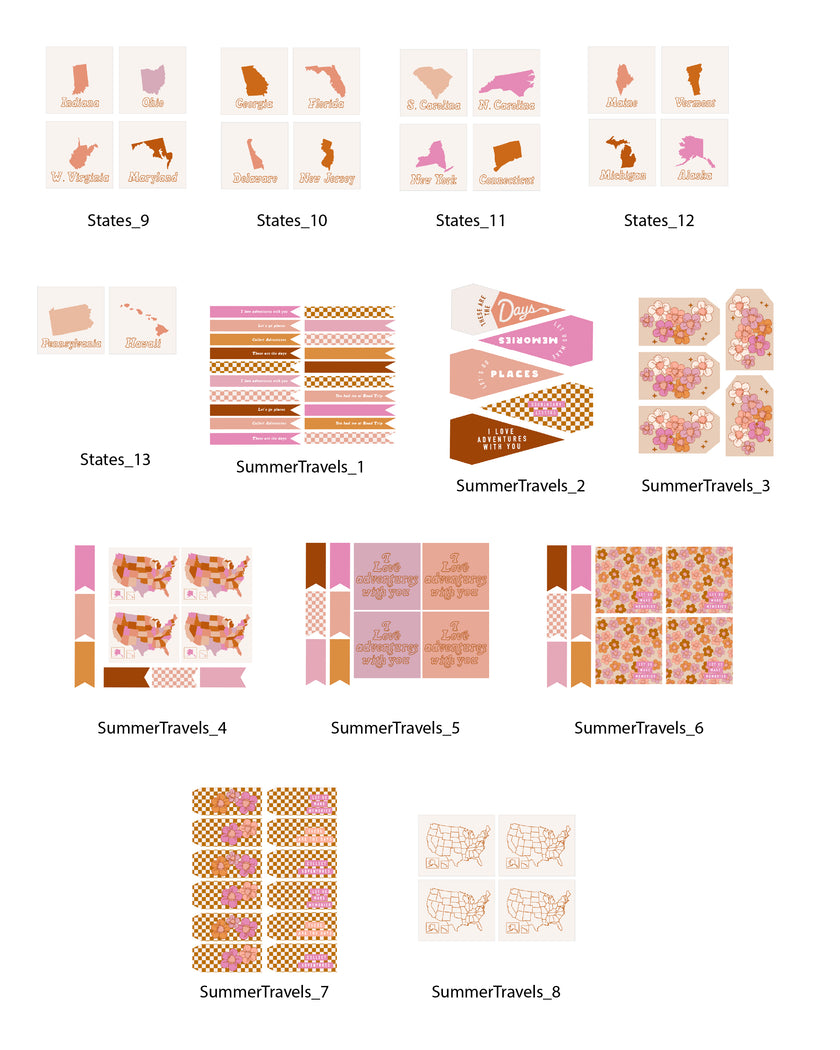 Road Trip - Tags and Flags (Set)