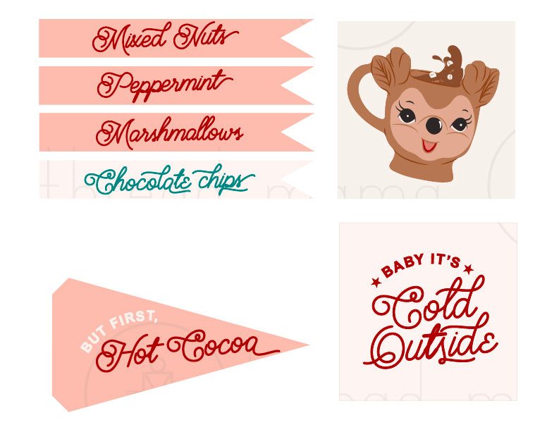 Hot Chocolate Bar Tags