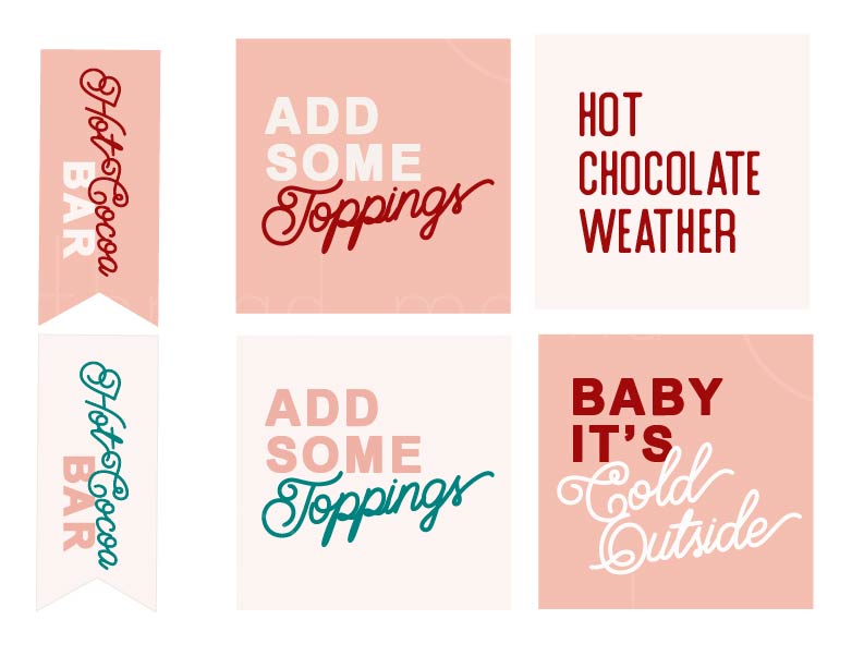 Hot Chocolate Bar Tags