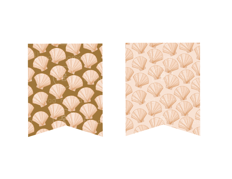 Beach Elements (Printable Pennant/Tags)