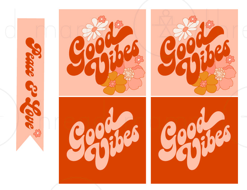 Groovy Birthday Tags and Pennants