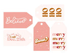 Holiday Tags and Pennants - Gold