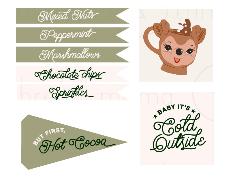 Hot Chocolate Bar Tags