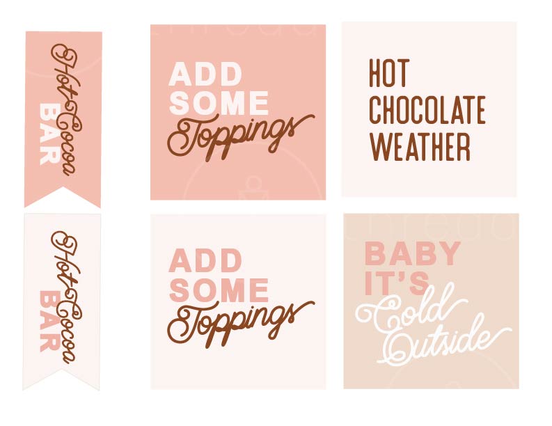Hot Chocolate Bar Tags