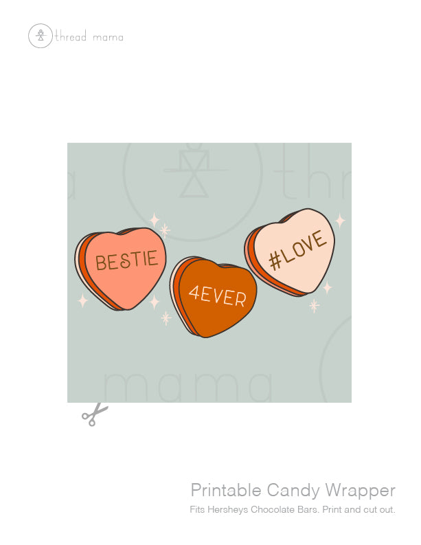 Valentine's Candy Wrappers (Both Large and Small)