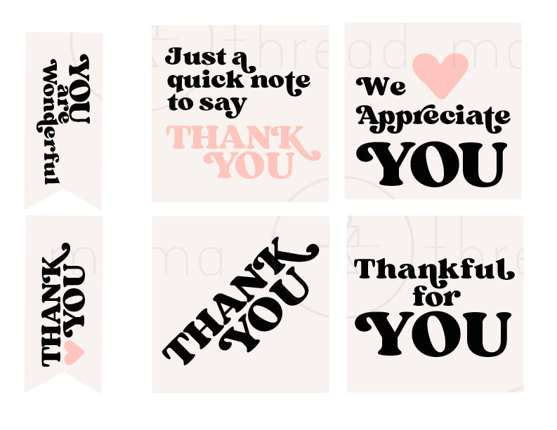 Thank You Tags / Flags