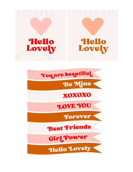 Valentine's Tags / Flags Collection #3