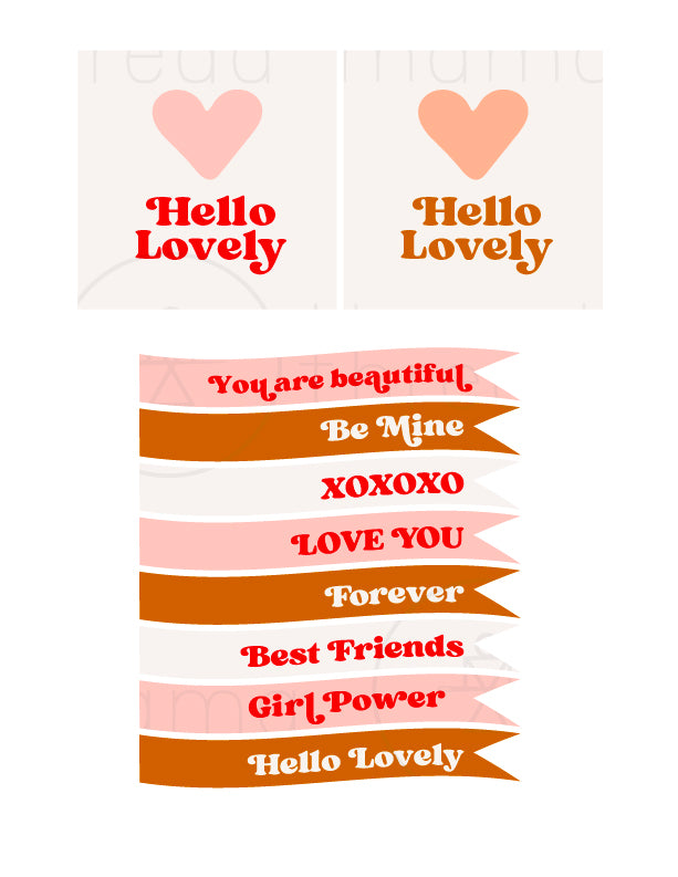 Valentine's Tags / Flags Collection #3