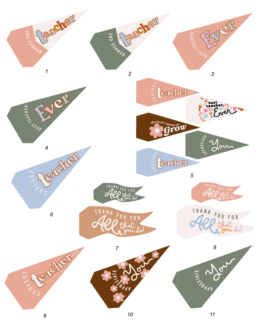 Teacher Appreciation Tags and Flags (Vol.2)