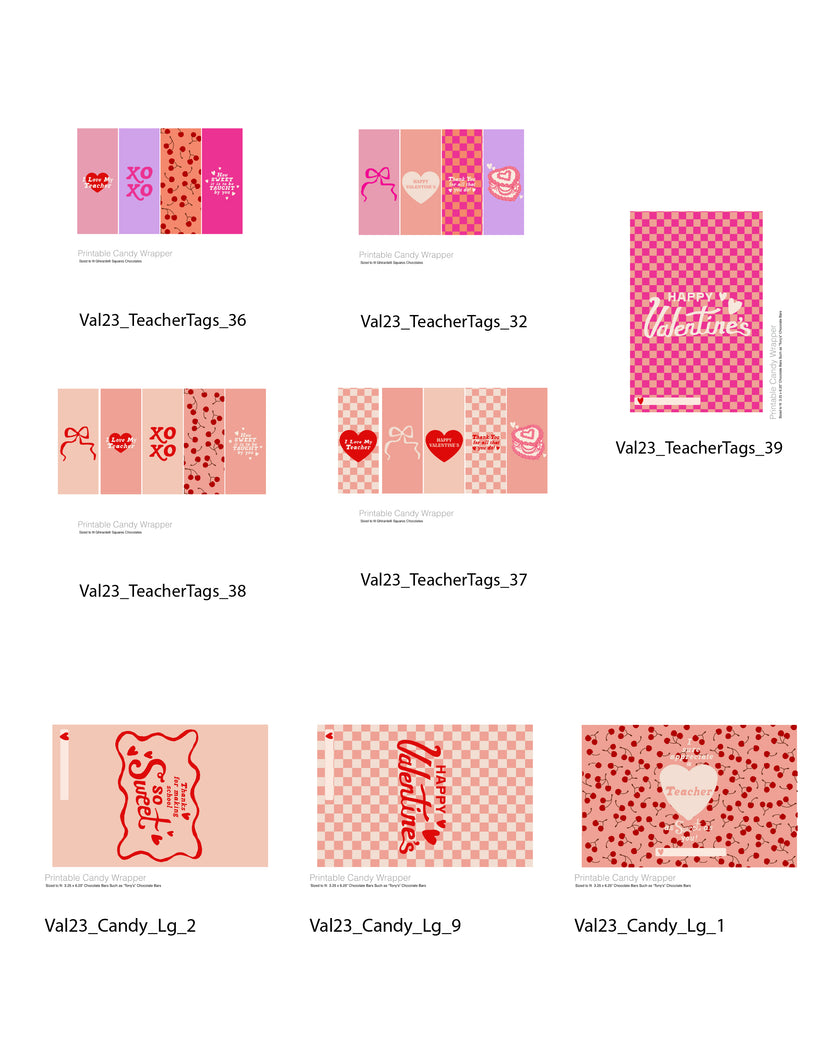 Valentine's Teacher Tags - (Vol.4)