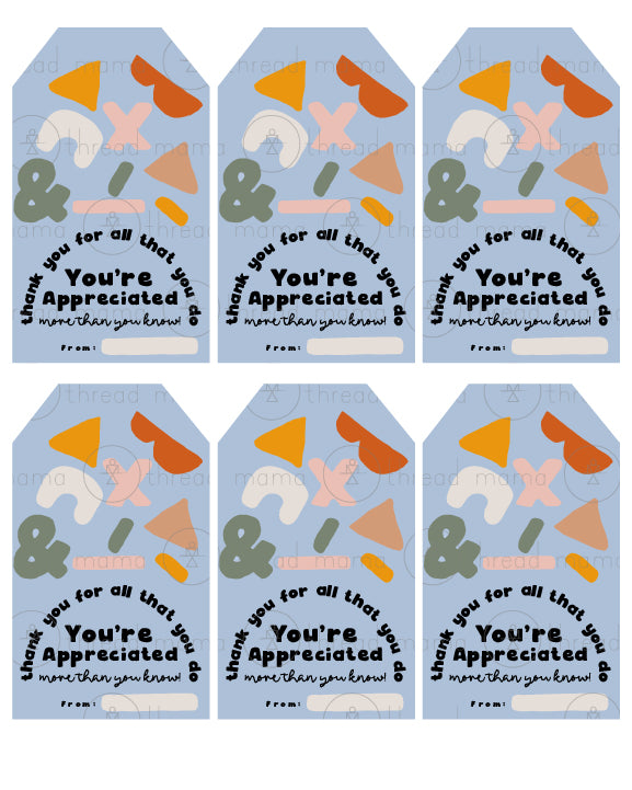 Teacher Appreciation Tags and Flags (Vol.2)