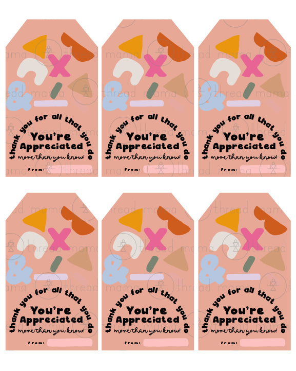 Teacher Appreciation Tags and Flags (Vol.2)