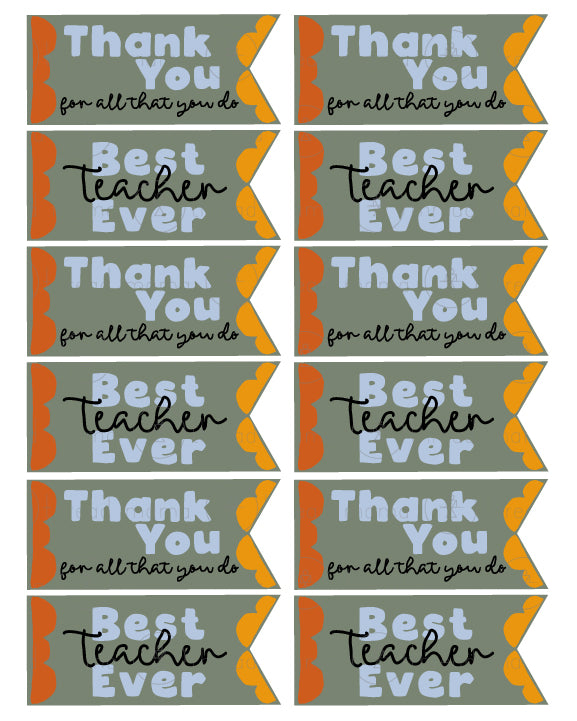 Teacher Appreciation Tags and Flags (Vol.2)